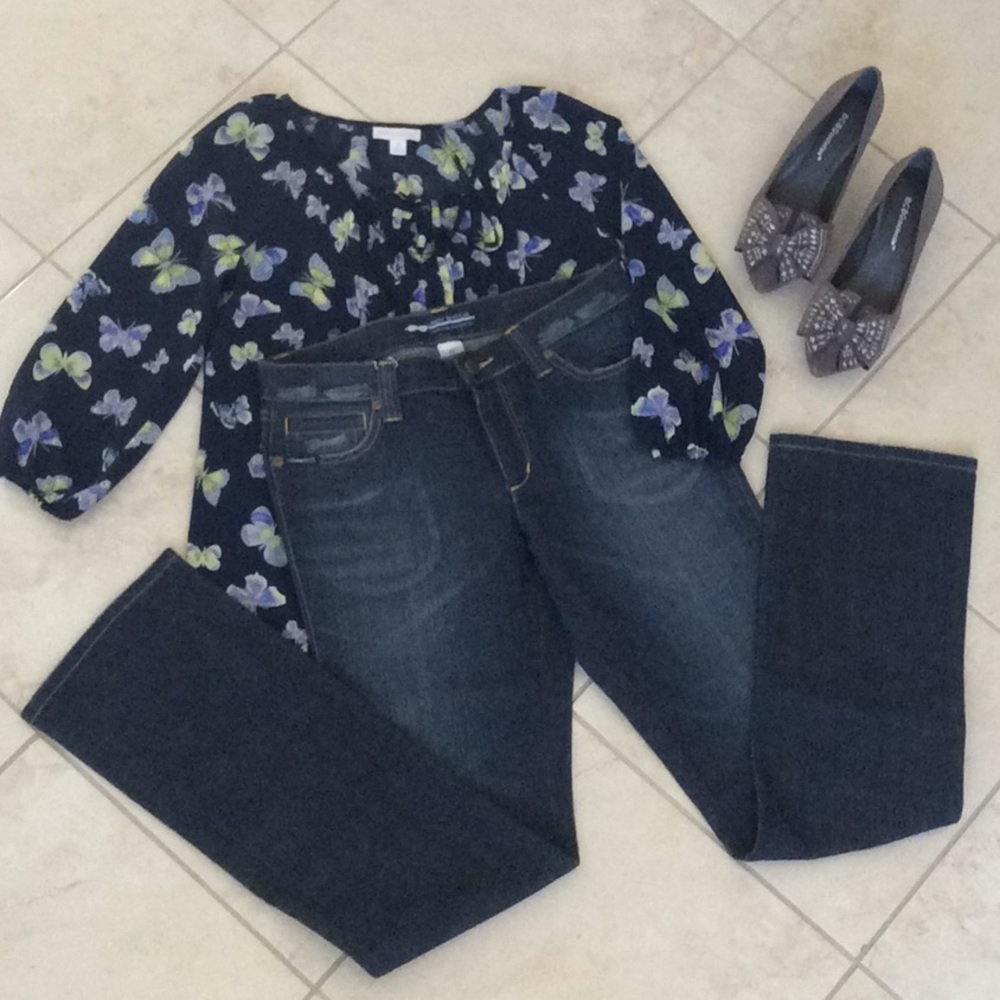 LADY ENYCE DARK WASH STRAIGHT LEG DENIM NWT